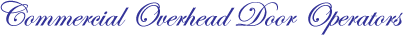 Commercial Overhead Door Operators